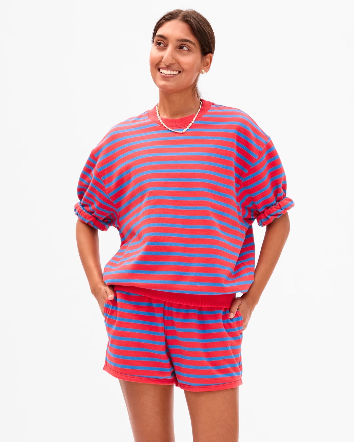 Clare V Le Jogging Short - Stripes