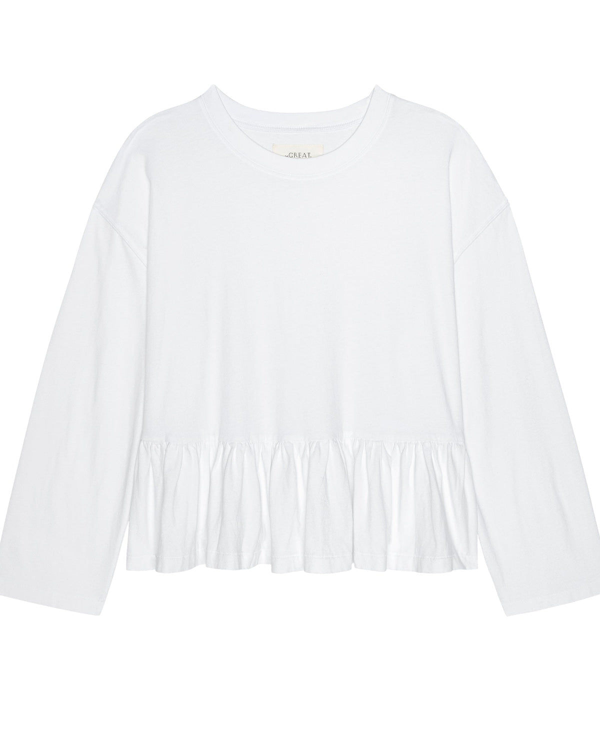 The Great The Long Sleeve Ruffle Tee