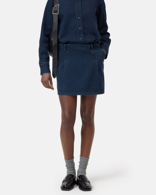 Closed Pleated Mini Skirt