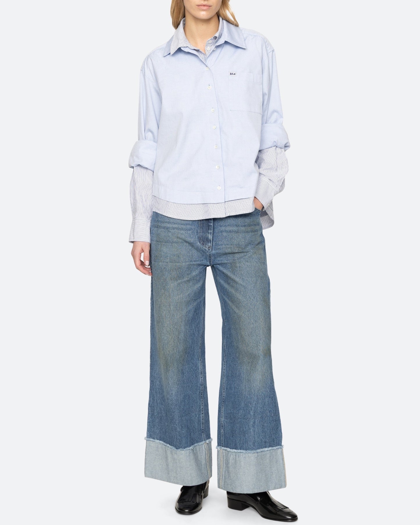 Sea NY Zayna DBL Layer Button Down