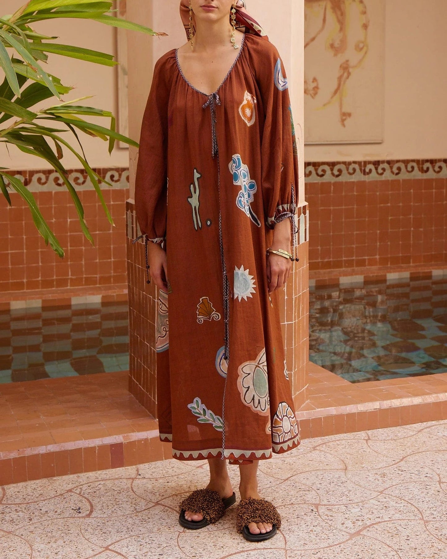 Alemais Laurence Tie Front Shirtdress