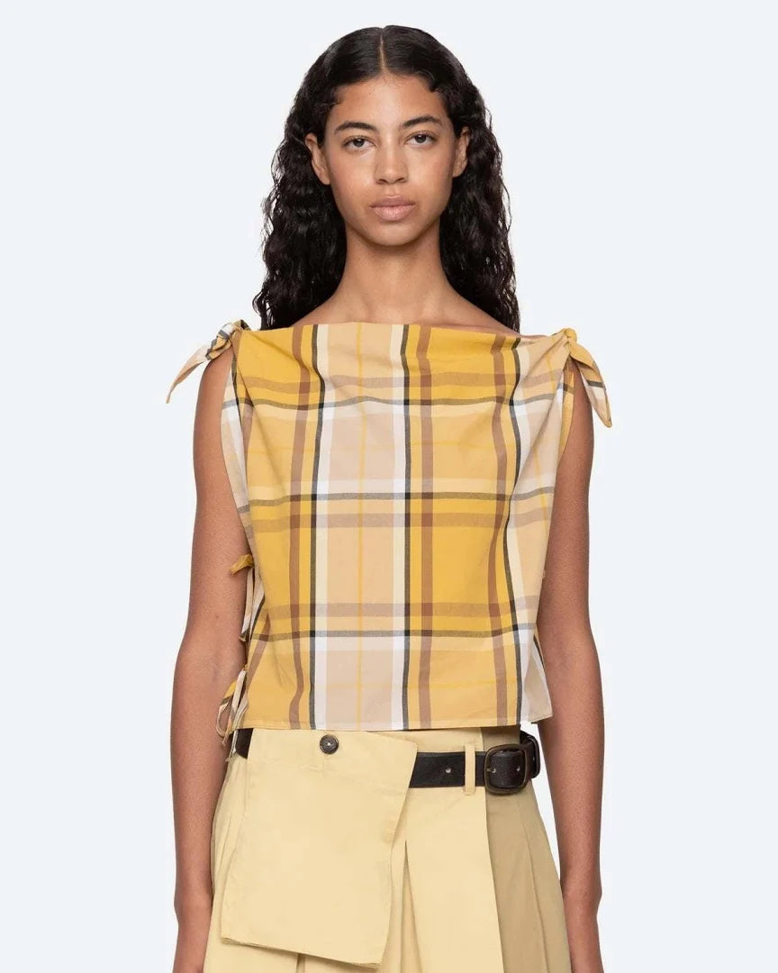 Sea NY Copeland Plaid Top