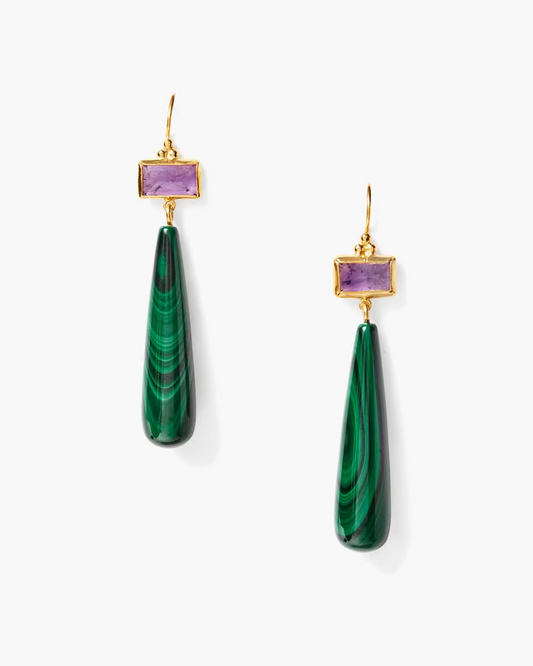 Chan Luu Malachite Mix Dangle Earring