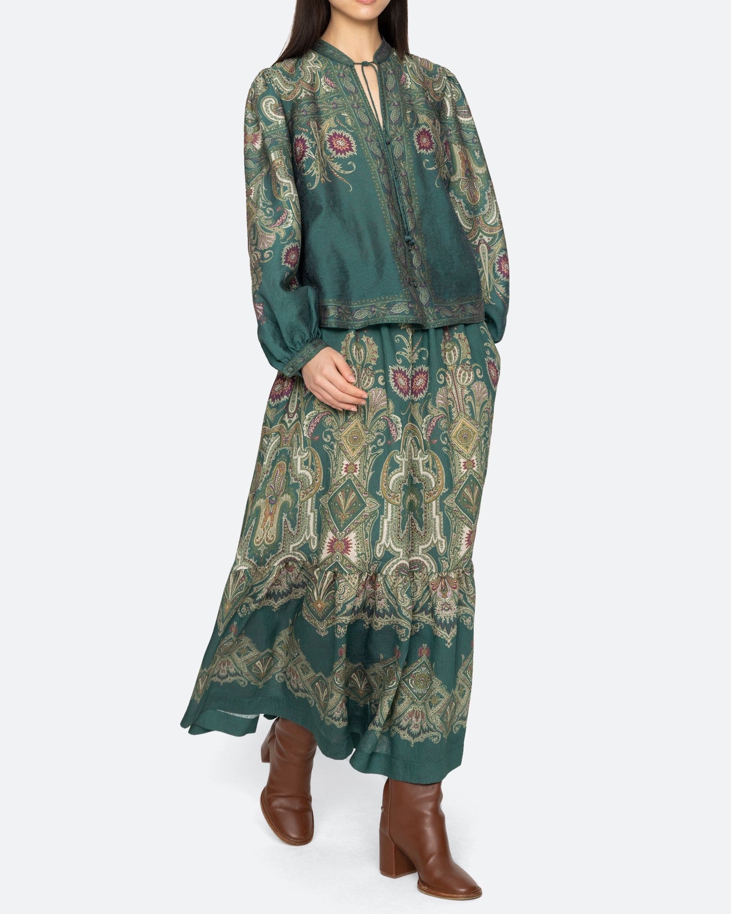 Sea NY Hyacinth Print Midi Skirt