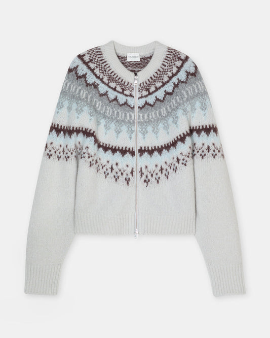 Closed Cropped Zip Cardigan
